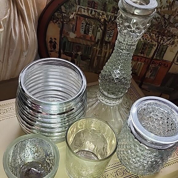 Pottery Barn Candlestick Included In Set Of 5 Heights Textures #5E - Picture 1 of 9